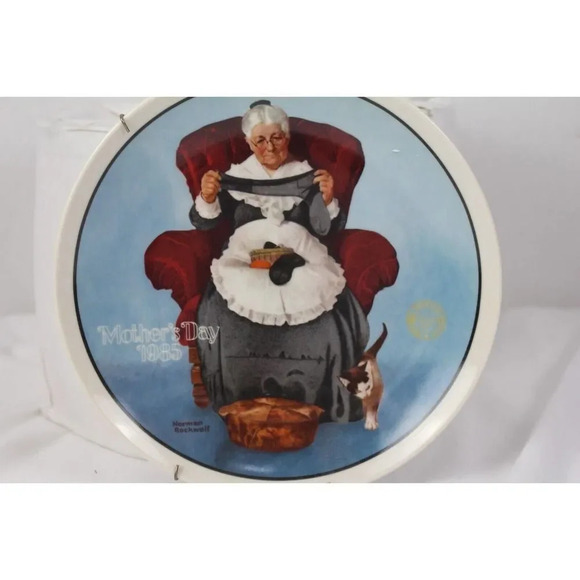 Vintage “Mother’s Day 1985” Norman Rockwell Knowles #2046B Collector Plate - Picture 1 of 2
